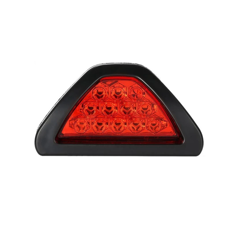 

F1 style 12 LED Rear Tail Brake Stop Light Third Strobe Red Lens D-R-L Fog Lamp