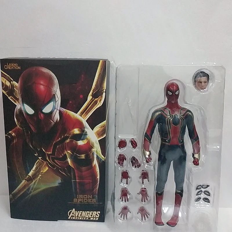 12inch Hot Movie HC Avengers Infinity War Led Light Up Iron Spider Action Figure Model Toys Doll For Gift | Игрушки и хобби