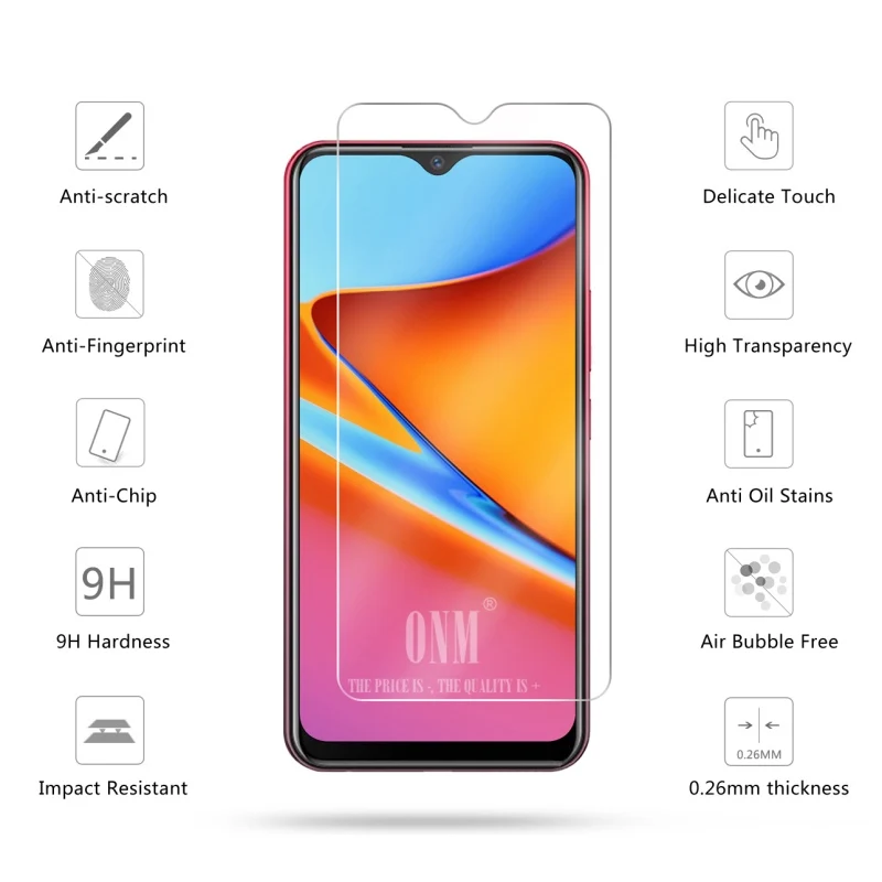 2 шт закаленное стекло для vivo Y3 Стандартная Стеклянная Защитная пленка экрана