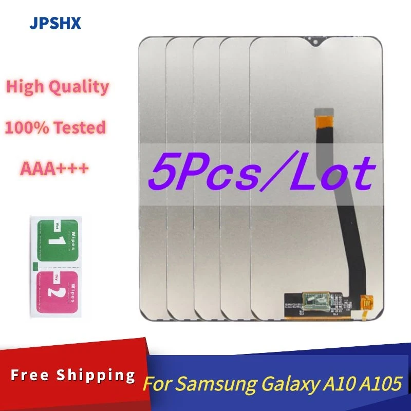 

ЖК-дисплей с сенсорным экраном и дигитайзером в сборе для Samsung Galaxy A10 A105 A105F, 5 шт./компл.