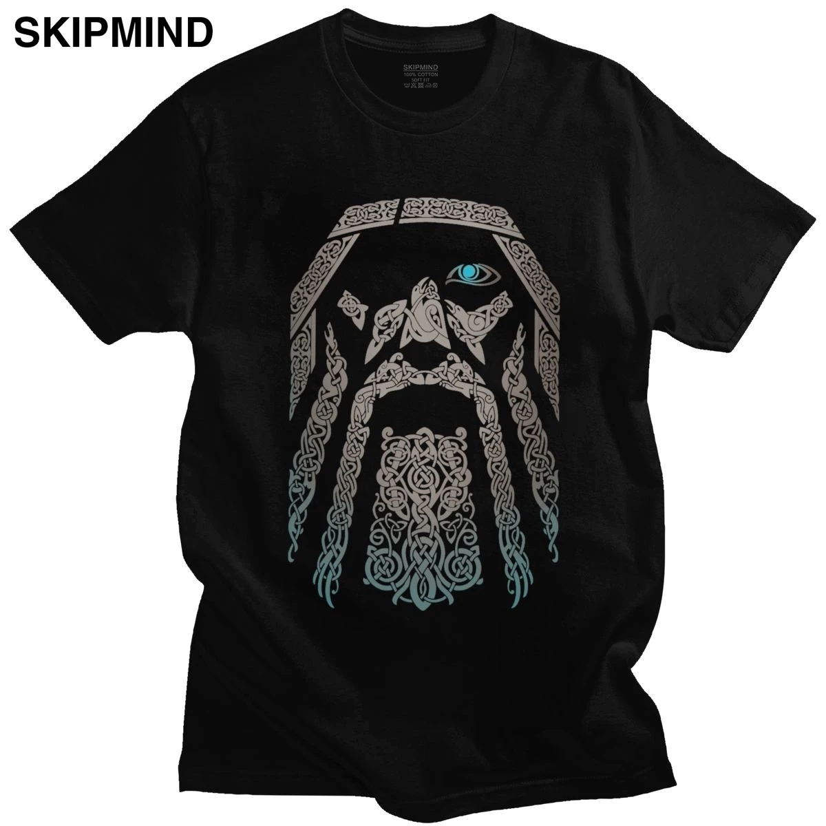 

Designer Viking T-shirt Men Short Sleeves Leisure Valhalla Odin T Shirts Crew Neck Graphic Cotton Tshirt TV Show Fan Tee Gift