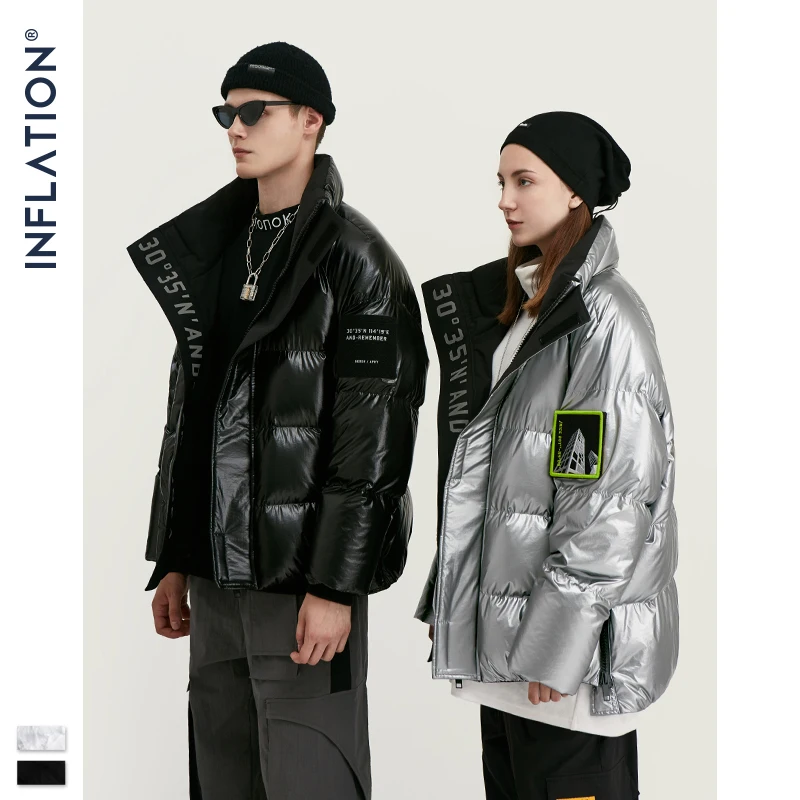 INFLATION 2019 мужская зимняя куртка пальто хлопковая стеганая для пары Толстая теплая
