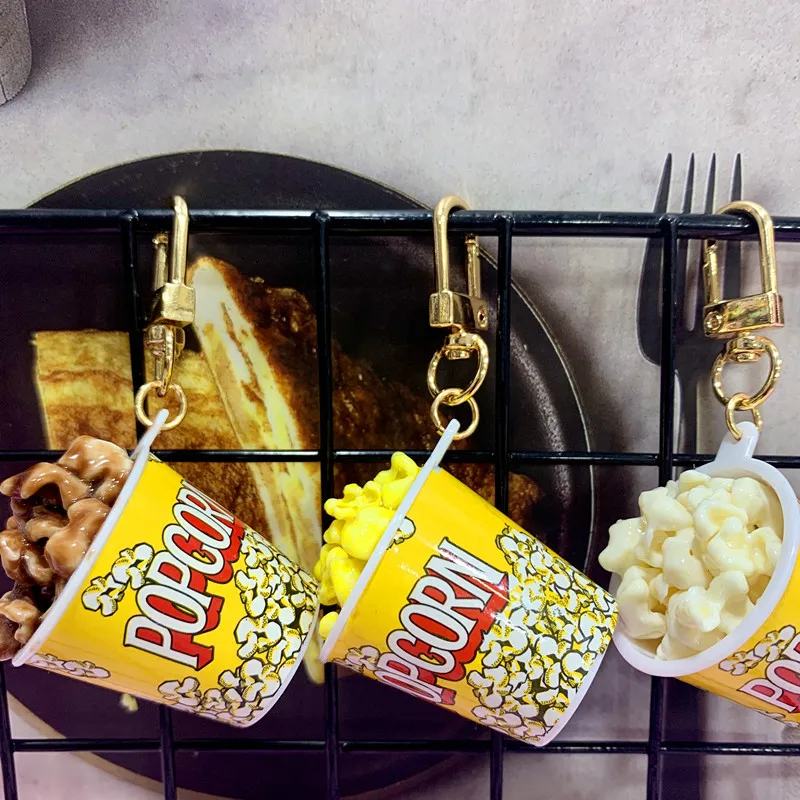 Новинка 2020 креативные брелки в виде попкорна банан и лимон для женщин