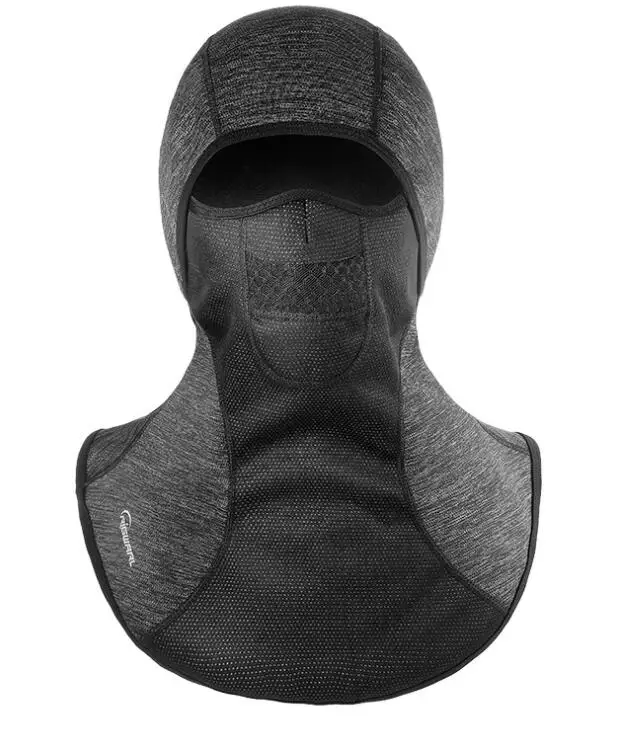 MK055 black gray Новая мотоциклетная маска для лица, зимняя шапка, Флисовая теплая, ветрозащитная, велосипедная, лыжная, Балаклава, головной убор, велосипедная маска, шарф - Цвет: MK055 black gray