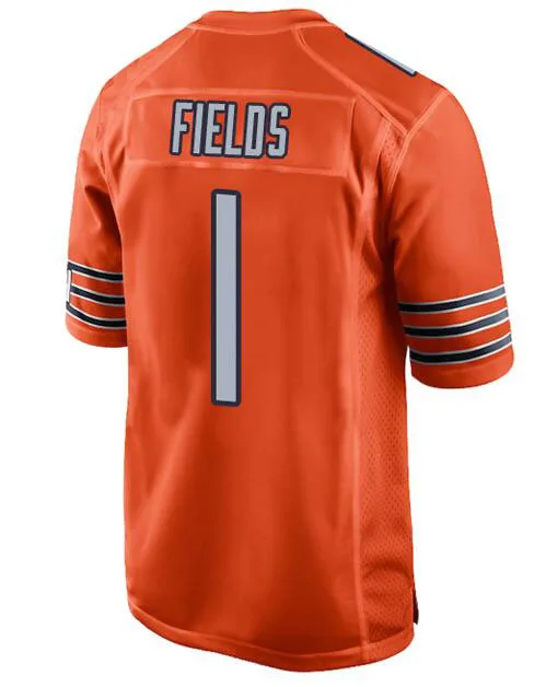 

embroidery American Jersey Justin Fields Men Women Kid Youth Orange Chicago Football Jersey