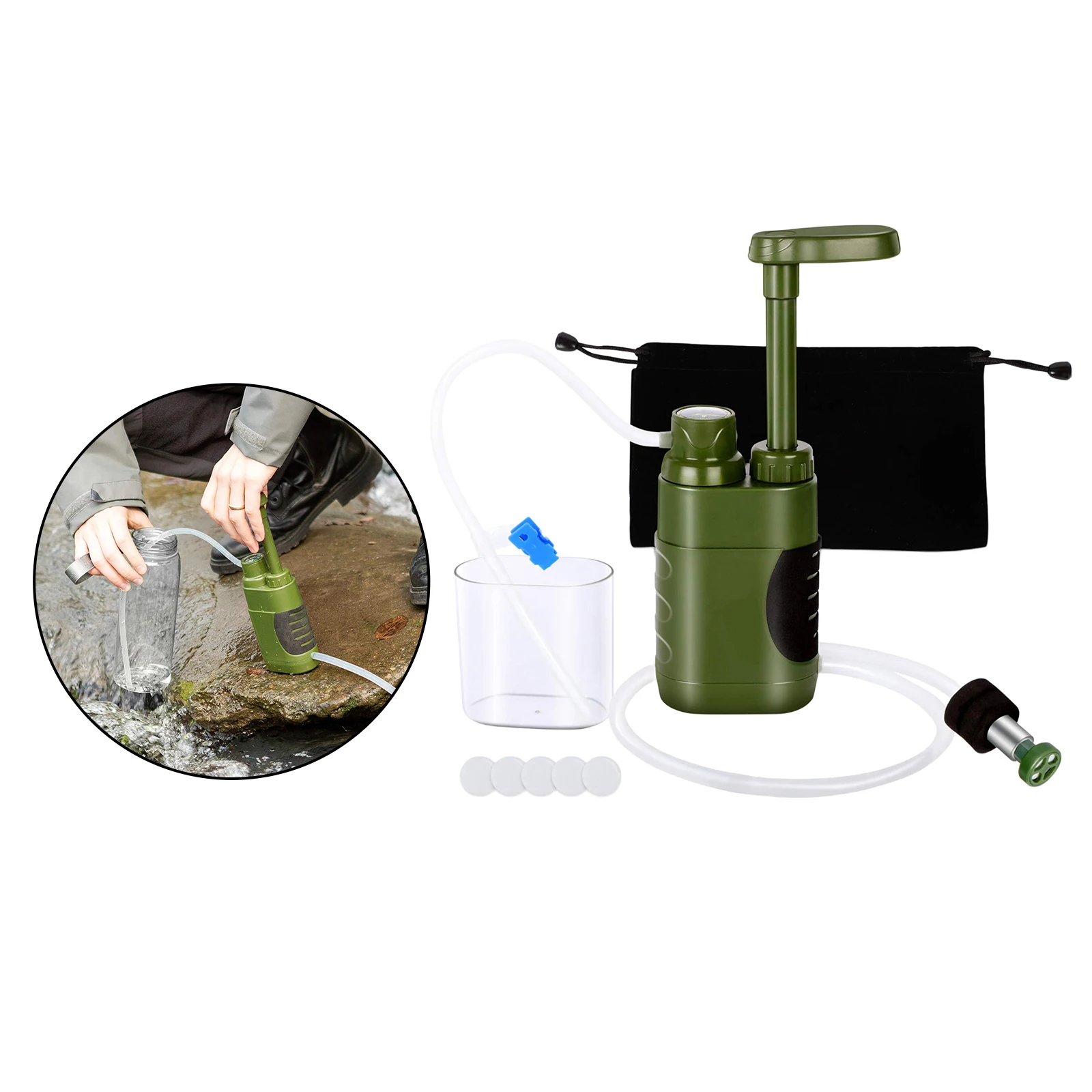 

Portable Outdoor Survival Water Filter Purifier Filtration System Travel