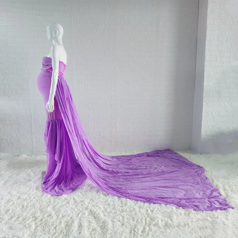 

Shawl Fancy Pregnancy Dresses Maxi Gown For Pregnant Women Photo Shoots Sexy Shoulderless Maternity Photography Props Long Dress
