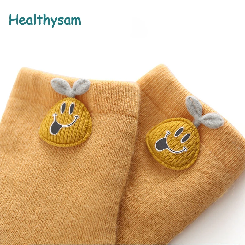 Healthysam 3 пары/Лот детские носки утепленные удобные для девочек 1 год теплые