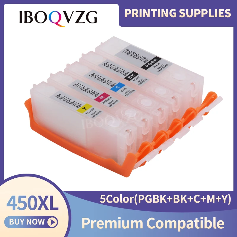 IBOQVZG PGI-450 CLI-451 Refill Ink Cartridge for Canon PIXMA IP7240 MG5440 MG5540 MG6440 MG6640 MG5640 MX924 MX724 IX6840 | Компьютеры и