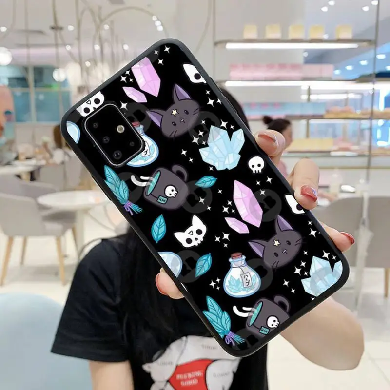 

Herb Witch Supplies Cat Phone Case For Samsung A6 A7 A8 A10 A11 A20 A21 A30 A31 A40 A50 A70 A80 A91 Plus S E Cover