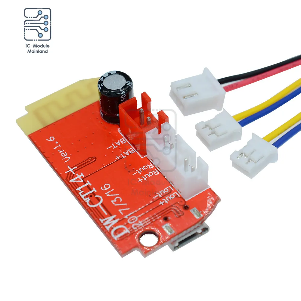 Плата цифрового усилителя звука DC 3 7 в 5 В Вт двойная плата Bluetooth динамик