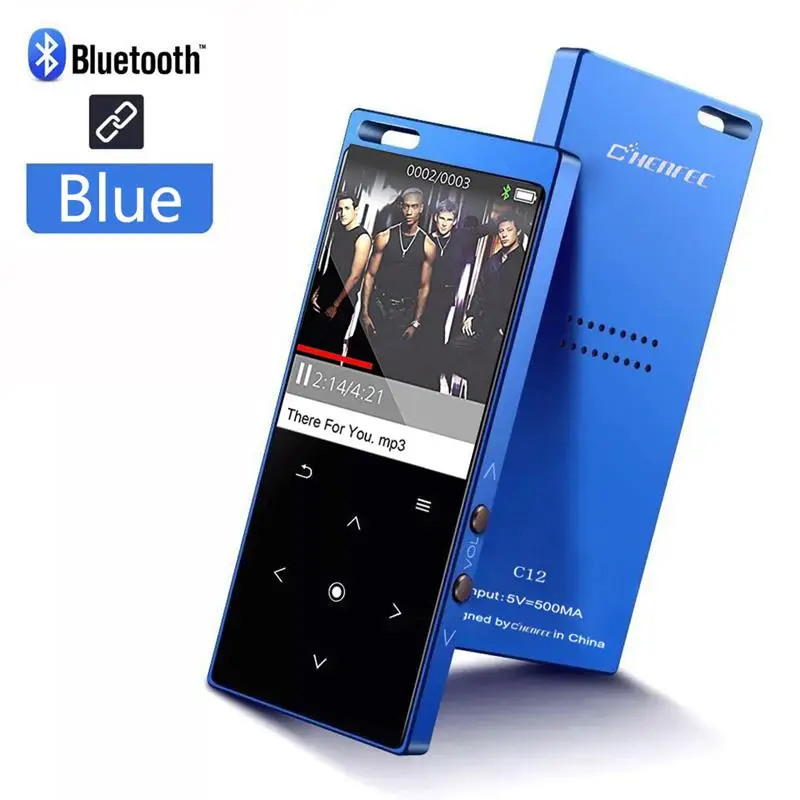 BT Version-Blue MP3-плеер Bluetooth 4,2 без потерь звук 1,8 дюймов экран металлический корпус музыкальный плеер с FM, рекордер, поддержка sd-карты до 128 ГБ - Цвет: BT Version-Blue