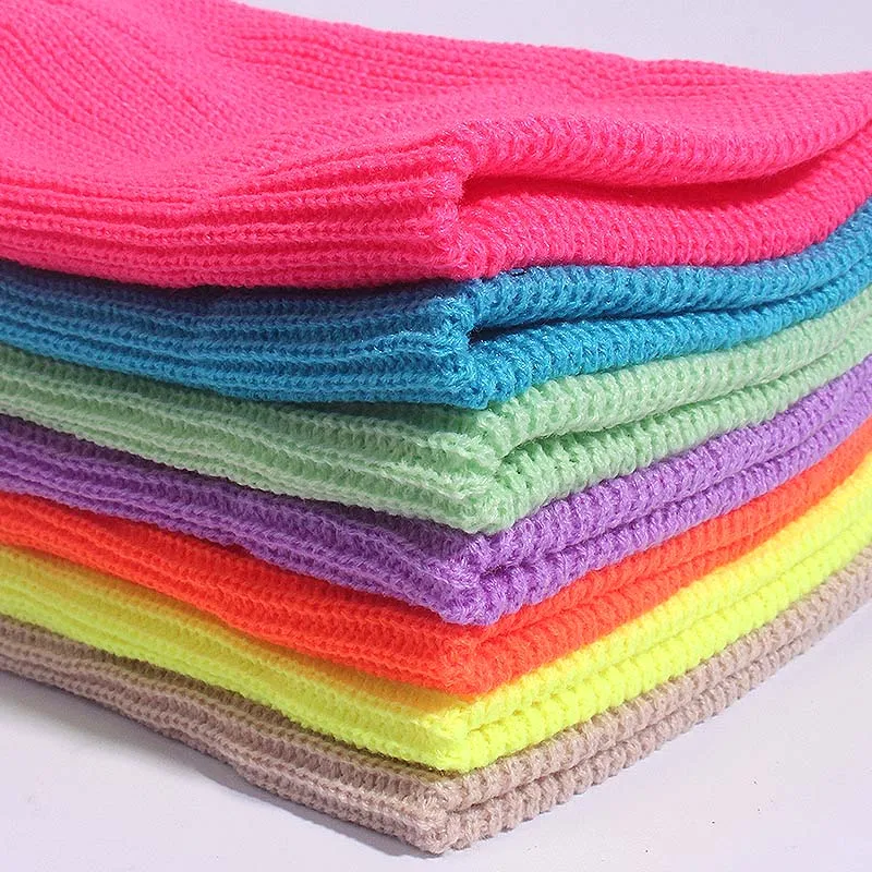 Шапка в рубчик для мужчин и женщин зимняя вязаная короткая акриловая шапка с