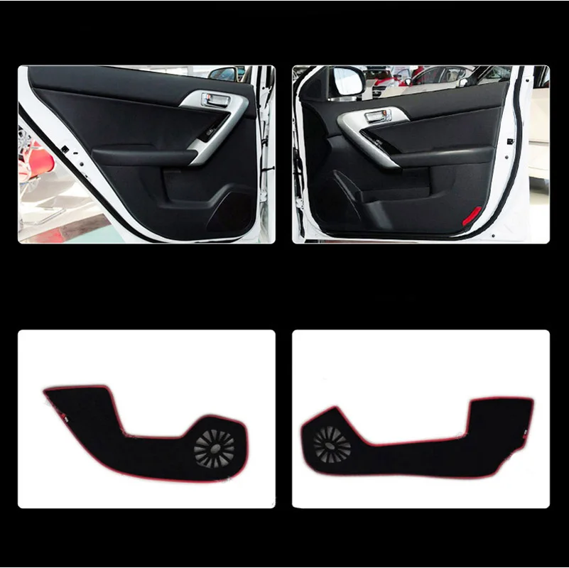 

4 шт., тканевые коврики для защиты дверей, противоударные Декоративные Накладки для Kia Forte