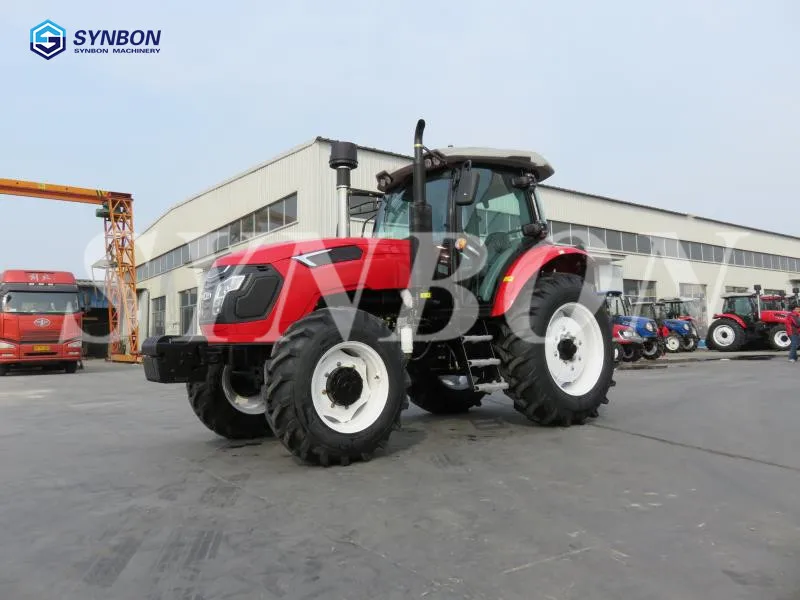 Мини 130HP 4WD колесный трактор фотооборудование б/у фермерское многофункциональное