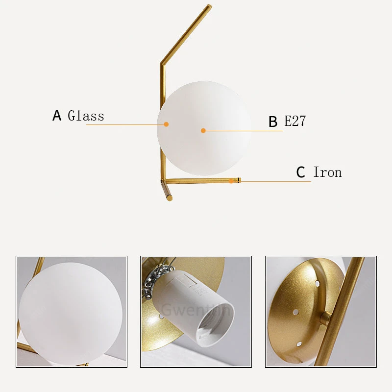 Скандинавские настольные лампы со стеклянными шариками современная лампа в виде