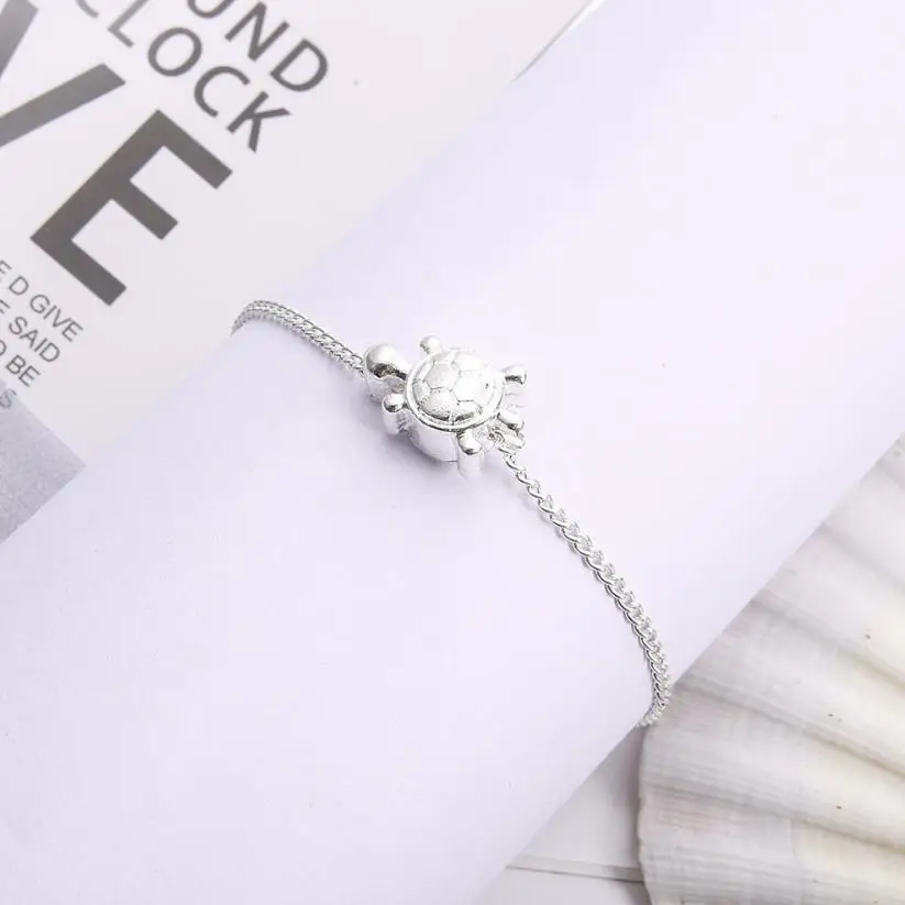 Изысканный черепаха шарм браслеты для женщин настоящая фотография 2019 летние