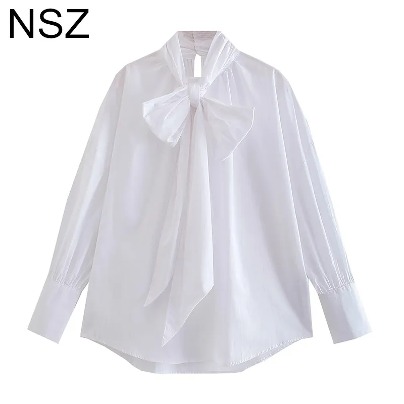 

Блузка женская из поплина с длинным рукавом, большого размера