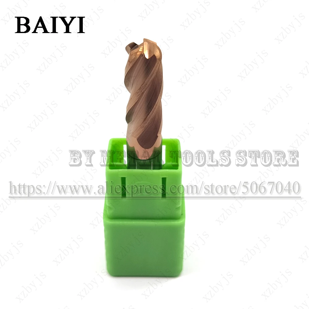 HRC60 Концевая фреза с круглым концом R1 R3 D8 мм d12 4 фланца карбидная покрытием