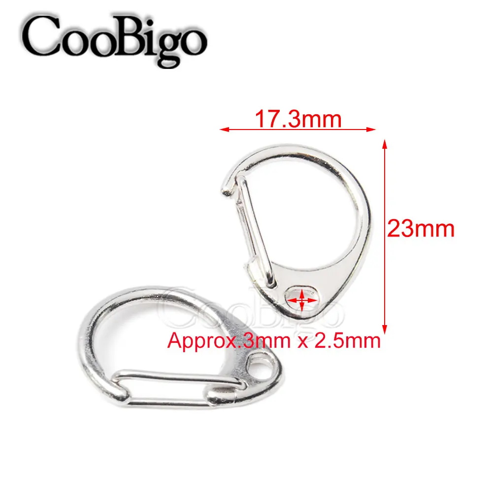 Металлические серебряные застежки карабины круглые зажимы крючки цепочка для