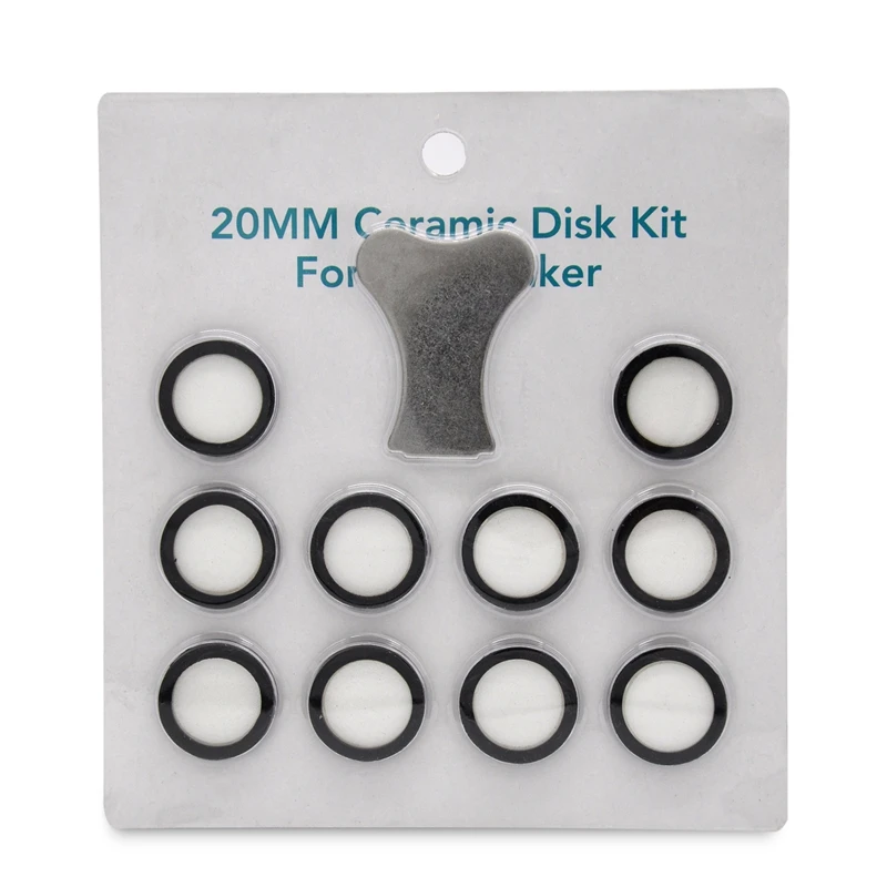 

11Pcs Mist Maker Maintenance Kit, Ceramic Disk Ceramic Disk Key Replacement Parts Kits for Fog Machine