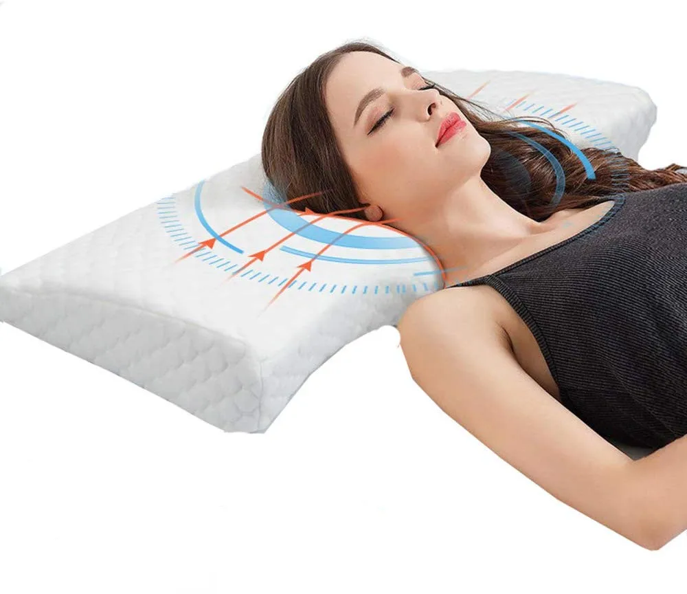 Ортопедическая подушка с эффектом памяти латексная мягкая поддержкой спины