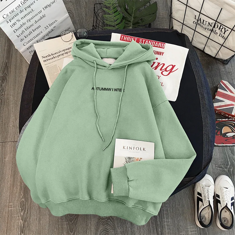 

Autumn and Winter Velvet Padded Thickened Sweater Women's Korean-Style Fashionable Student Loose Large Size All-Matching Long