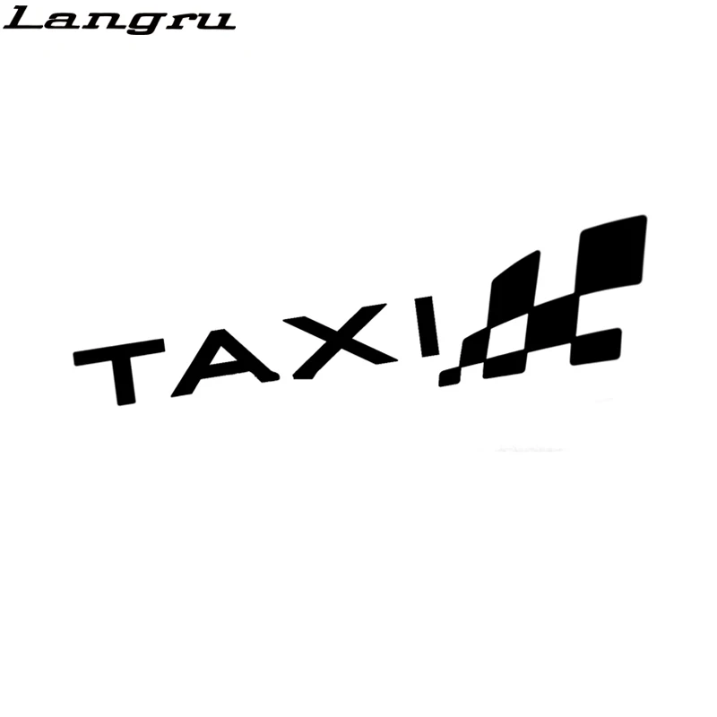 Langru 15 5*5 см такси клетчатый флаг Модные виниловые наклейки для автомобиля стикер