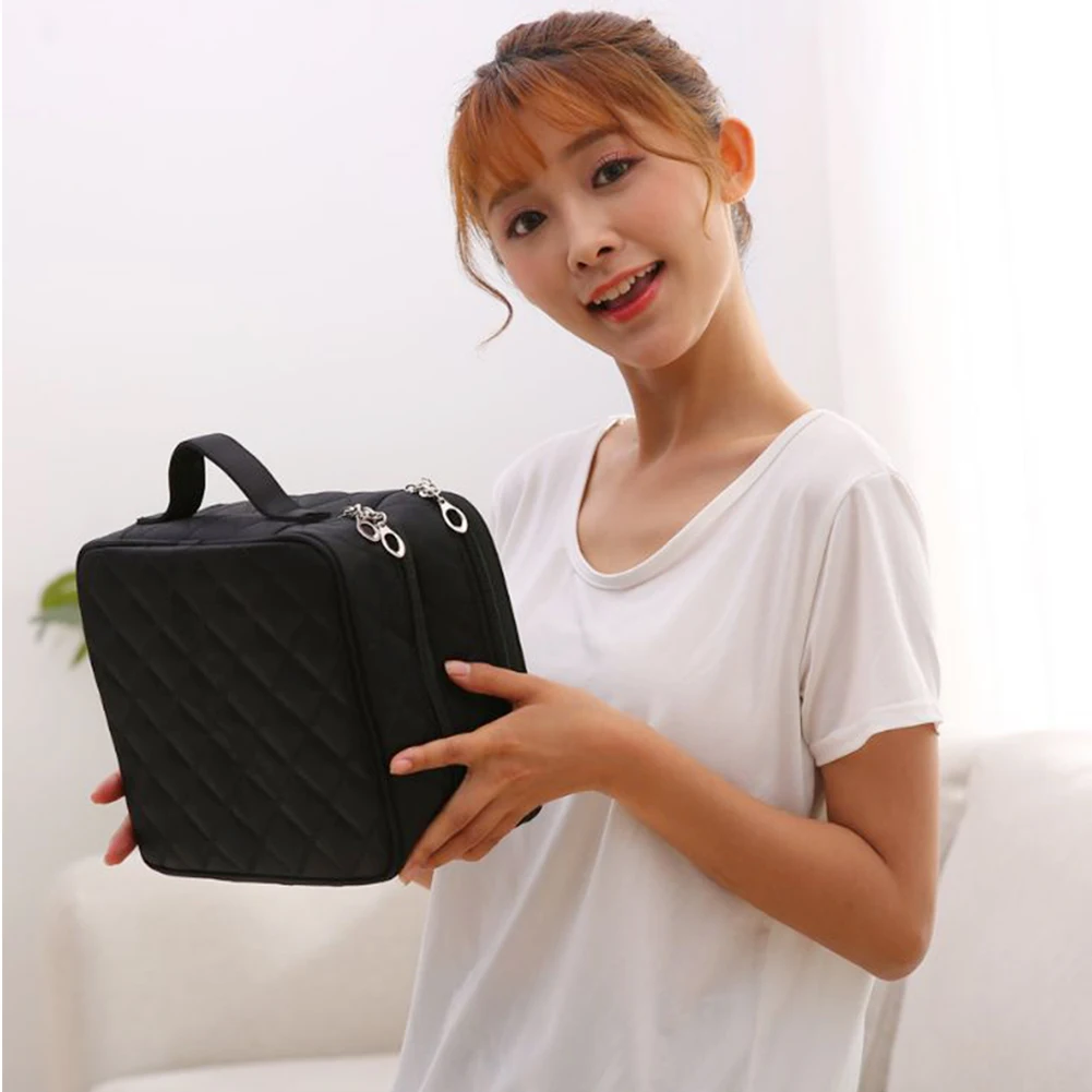 Дорожная двухслойная сумка Органайзер на молнии водонепроницаемый нейлоновый