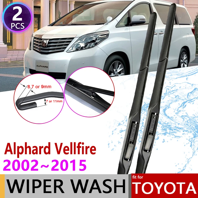 

Car Wiper Blade for Toyota Alphard Vellfire 10 20 AH10 AH20 2002~2015 Windshield Windscreen Wipers 2009 2010 Car Accessories