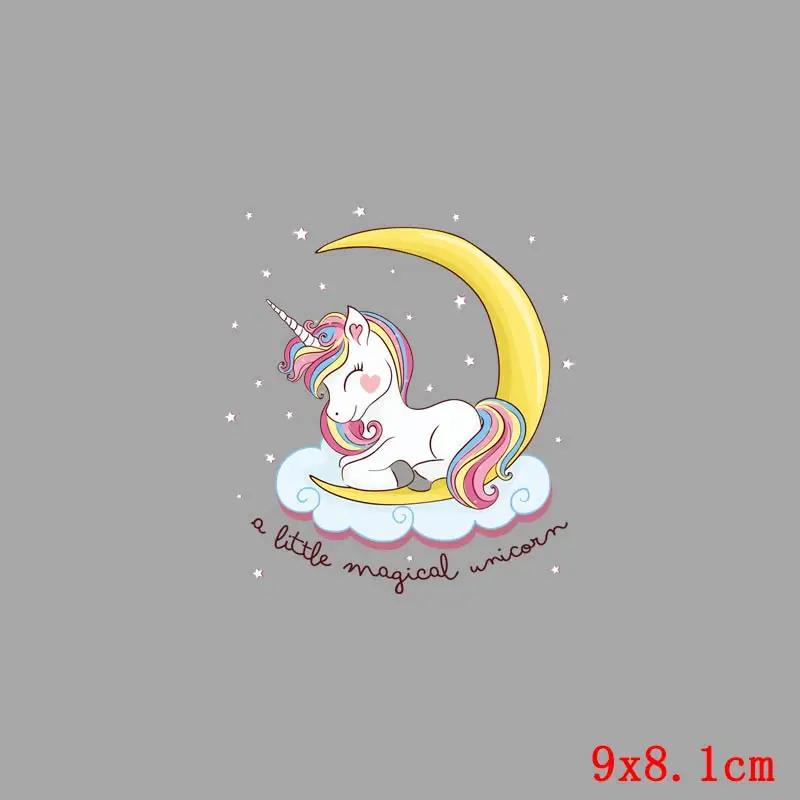 Праджня хиппи нашивки в форме единорога передачи тепла винил для переноса утюгом