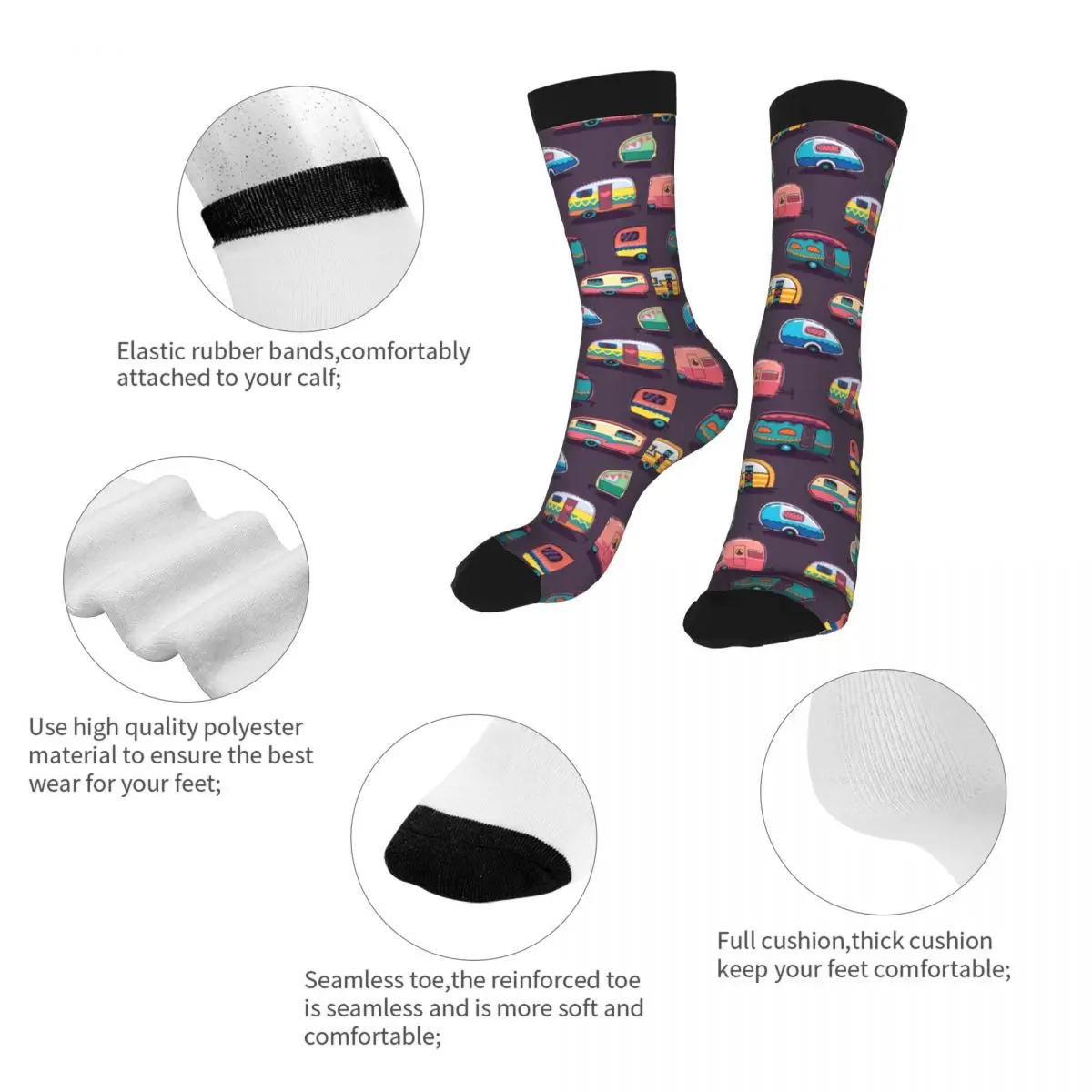 Носки мужские толстые контрастных цветов из 5% спандекса | Мужская одежда