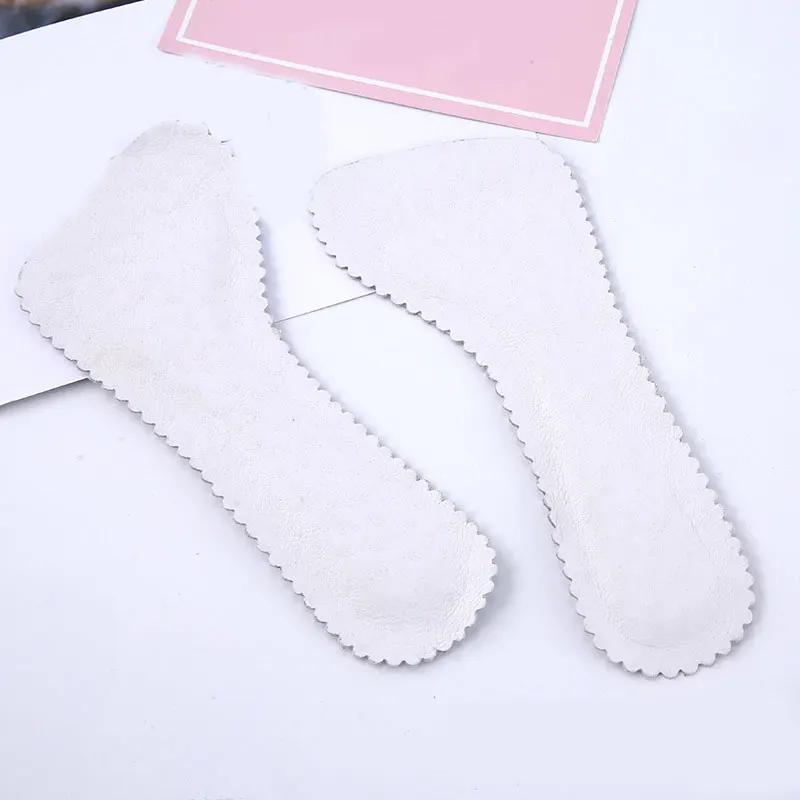 1 pair Leather Half Pad Feet High Heel Insoles Sweat-absorbent Seven-point Pad Anti-Slip Cushion Massage Inserts Foot Care Tool