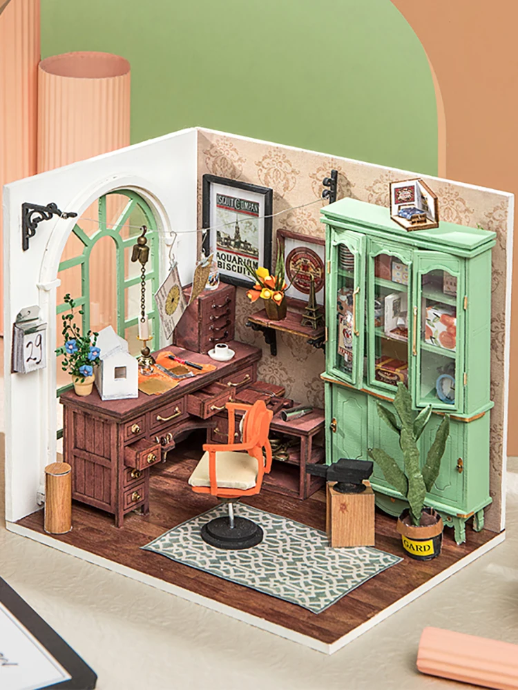 Robotime Hazlo tú mismo Alicia ensueño Dormitorio Miniatura Casa de Muñecas de Madera Juguetes de construcción 