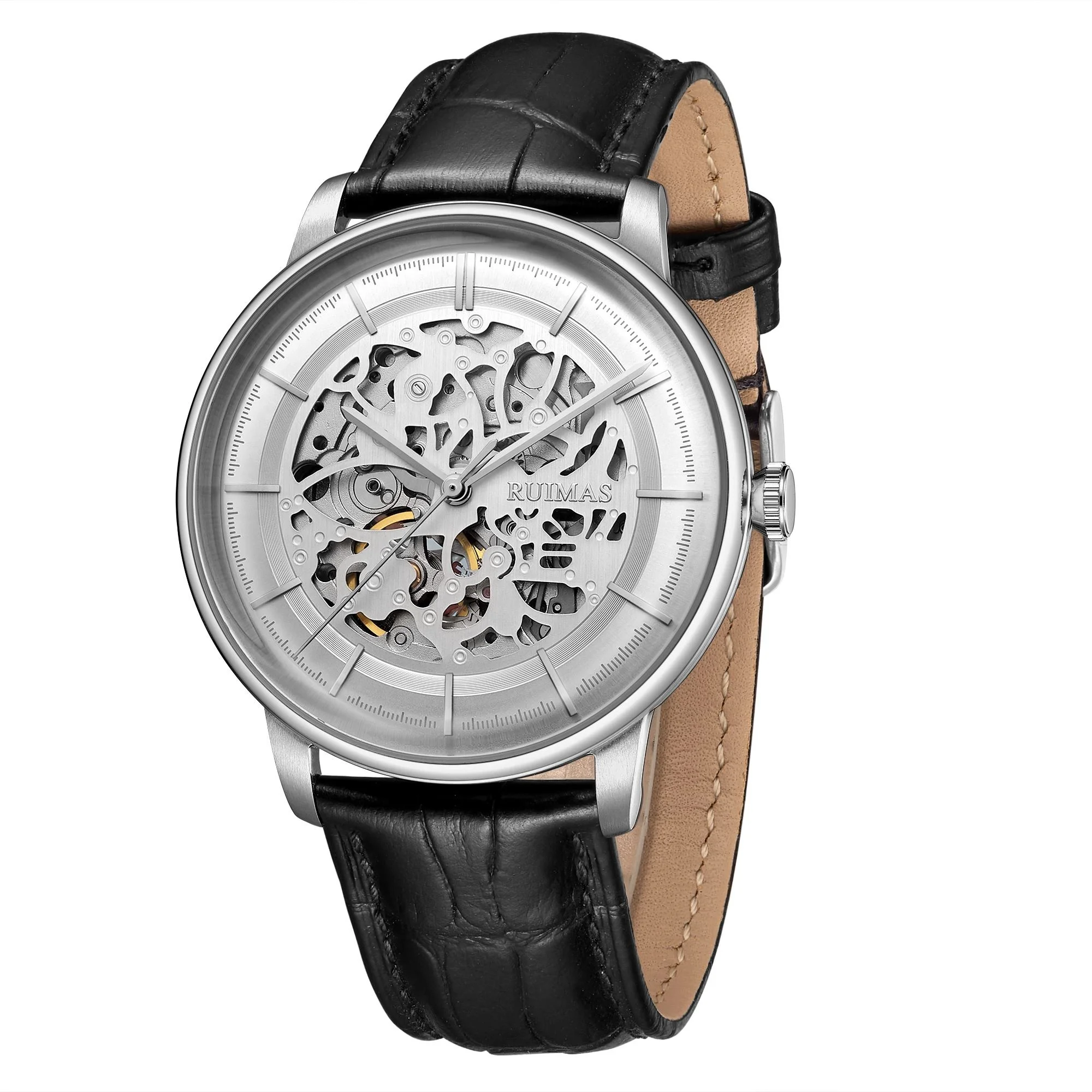 Водонепроницаемые наручные часы с кожаным ремешком 5 АТМ мужские ruimas rolex _ 2020