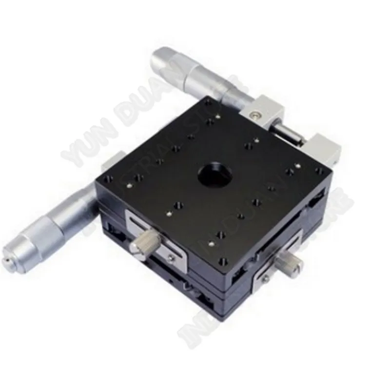 80*80mm XY Axis 3&quot Trimming Station Manual Displacement Platform Cross Roller Guide Way Linear Stage Sliding Table LY80-L |