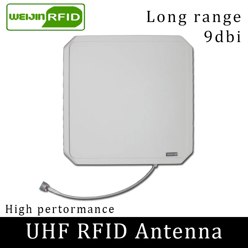 UHF RFID antenna VIKITEK 902-928MHz circular polarization gain 9DBI ABS long distance used for impinj R420 R220 alien 9900 F800
