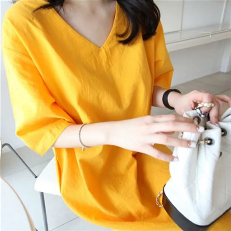 Платье LANMREM женское с V образным вырезом повседневное свободное однотонное