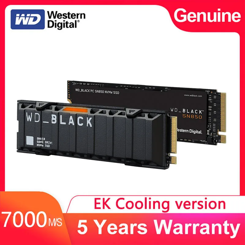 Внутренний твердотельный накопитель Western Digital M2 Black SN850 EK охлаждающая версия SSD 1 ТБ