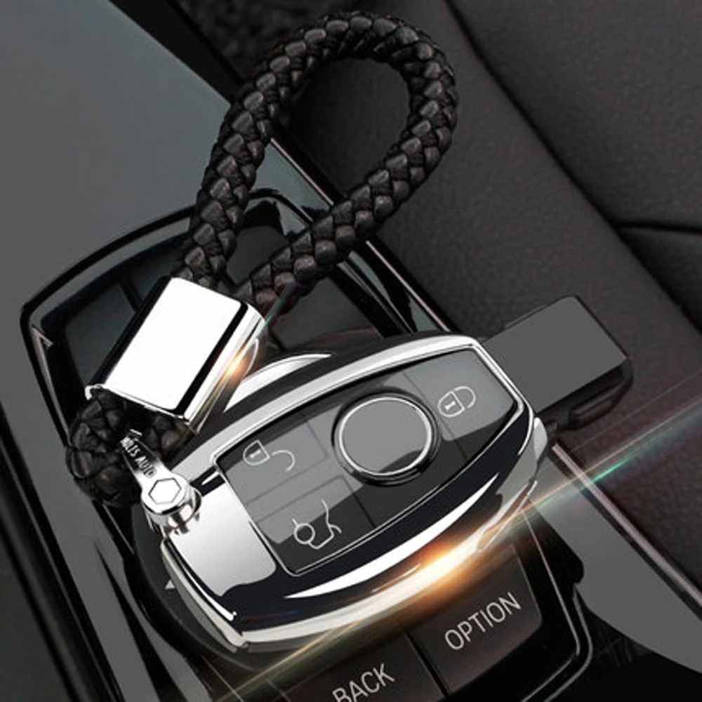 Чехол для ключа Mercedes Benz CLS CLA GLK GLA SLK AMG A B C R G E S Class 2/3 кнопок чехол автомобильного
