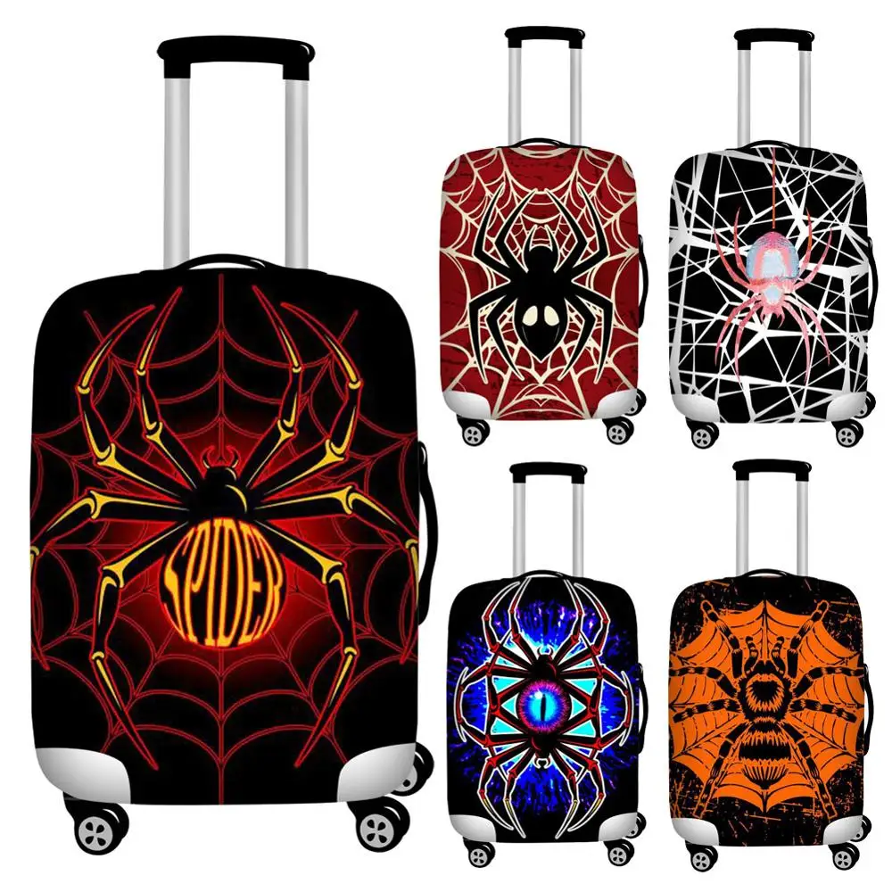 

Twoheartsgirl 18-32inch Spider Print Luggage Protective Dust Covers Elastic Travel Suitcase Covers Stretch Baggage Cover