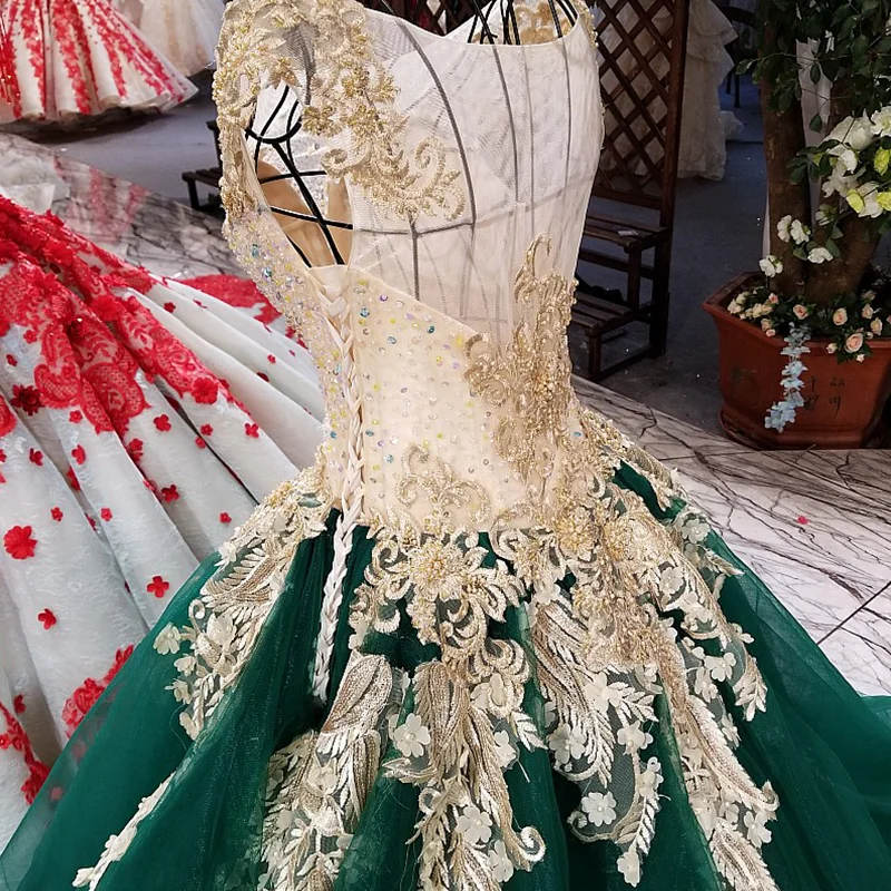 LS23170 зеленый бальное платье вечернее колпачок рукав O образным вырезом боковые