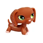 LPS редкая маленькая кошка, игрушки для домашних животных, собака #556, коричневая сосиска, Такса, розовое сердце, Детские Оригинальные игрушки с Бобл-головой для детей