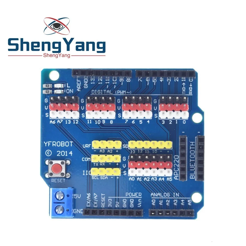 1 шт. ShengYang Датчик Щит Плата расширения щит UNO R3 V5.0 Электрический модуль Для arduino uno r3
