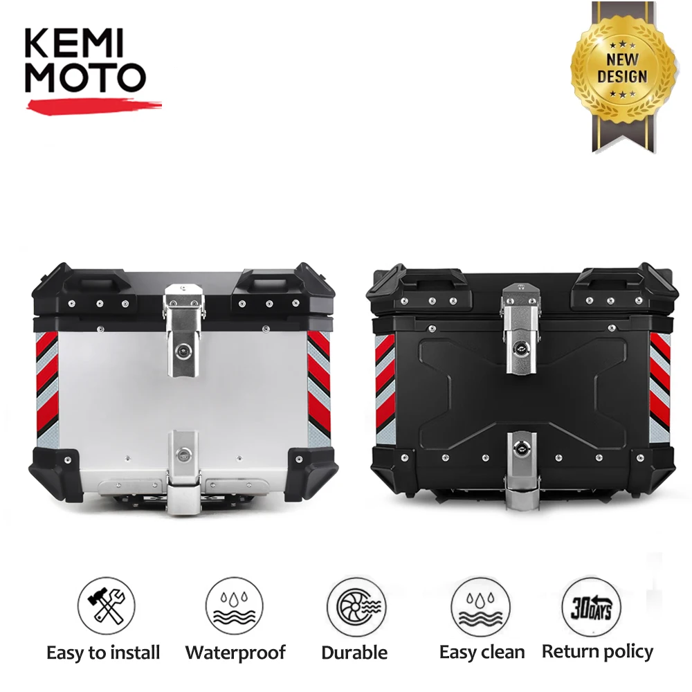 65L багажник мотоцикла Алюминий сплав топ чехол для путешествий Чемодан ящик