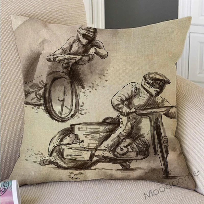 Акварельные чернила брызги искусство мотоцикл гоночная сцена домашняя