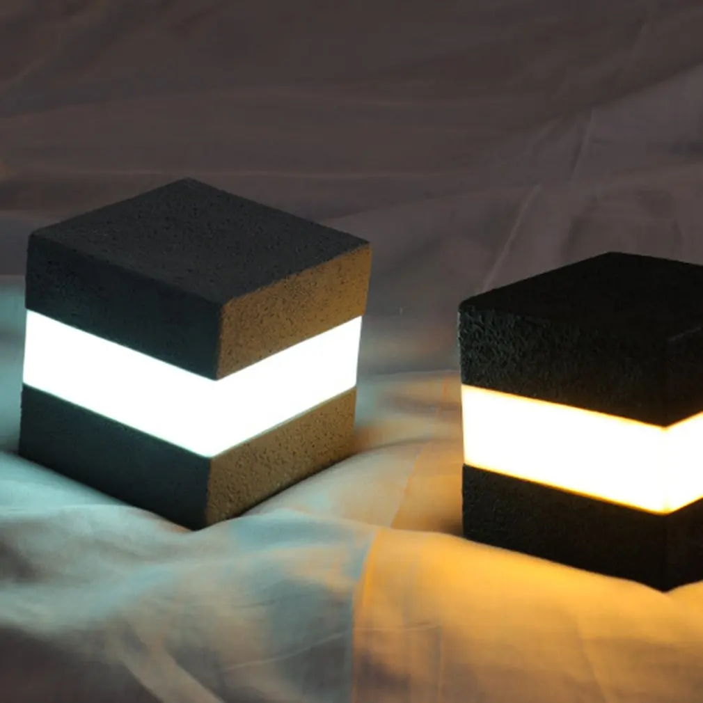 

Square Night Light USB Rechargeable Bedside Light Cafe Bar Atmosphere Light Baby Kid Bedroom Decor LED Light Decor