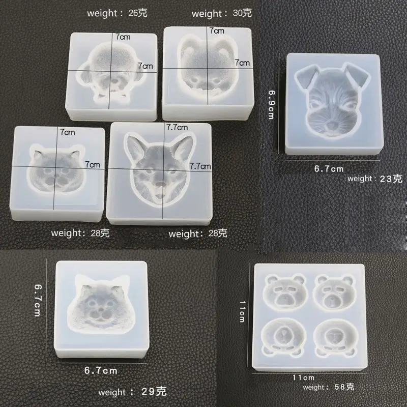 

Cute Pet Dog Cat Bear Pendant Resin Silicone Mold Jewelry Making Tools Art Craft