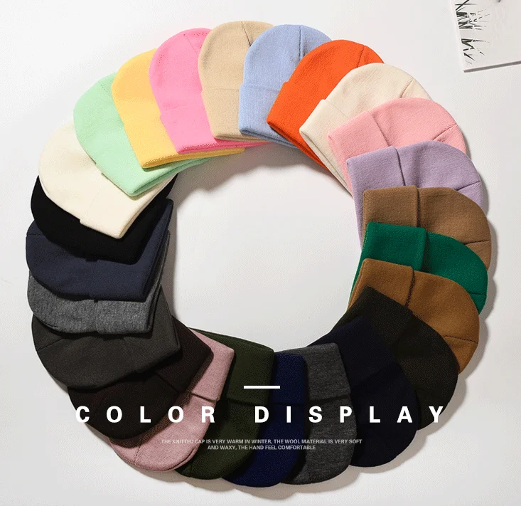 

60 Colors Women's Cap for Fall and Spring Warm Beanie Hats for Women Men's Winter Hat in Acrylic for Casual and Sports Outwear