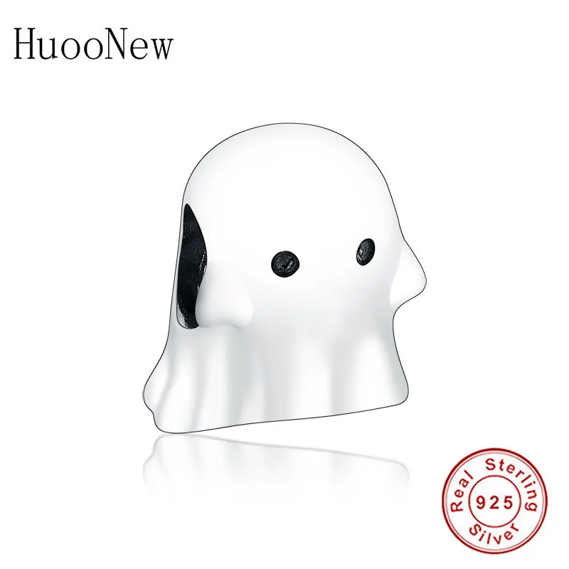 Оригинальный браслет Pandora 100% Серебро 925 пробы кулон из бусин Ghost The Boo Женский